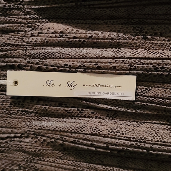 Faux suede mocha snake print mini skirt - Picture 3 of 4